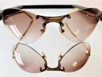 CAPRIO 2MC630L 갈색 오버사이즈 림리스 선글라스 _ 무테 그라데이션 패션